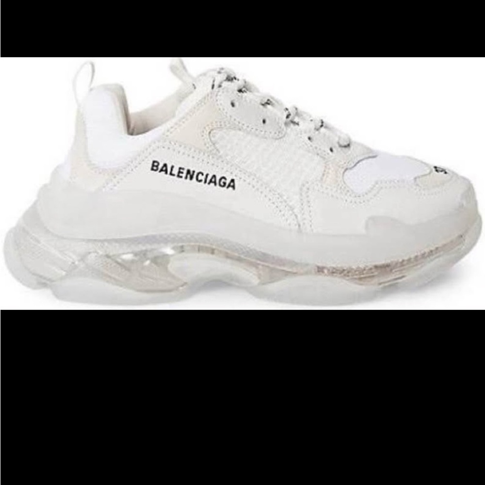 Triple S Balenciaga, white and clear, good condition cleaning out closet.